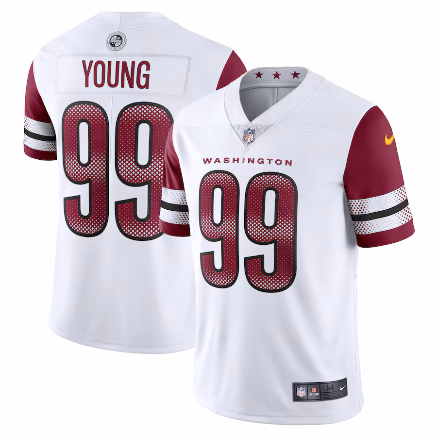 Men's Washington Commanders Chase Young Nike White Vapor Limited Jersey - Jersey