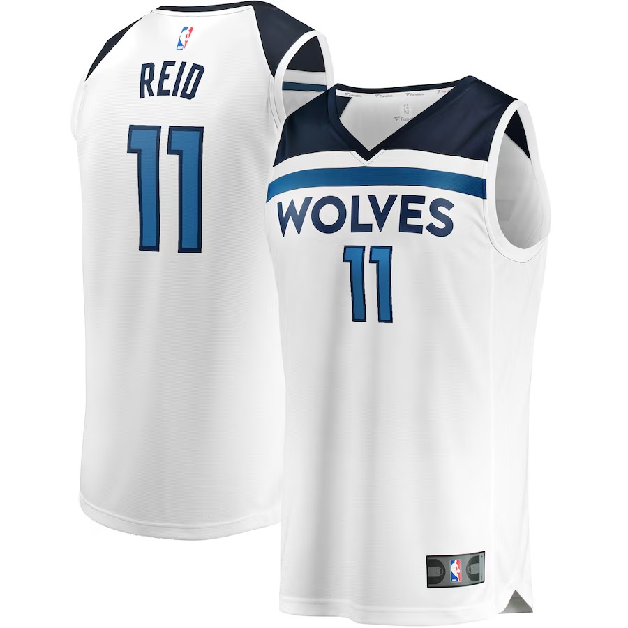 Youth Minnesota Timberwolves Naz Reid Fanatics White Fast Break Replica Player Jersey - Association Edition - Jersey