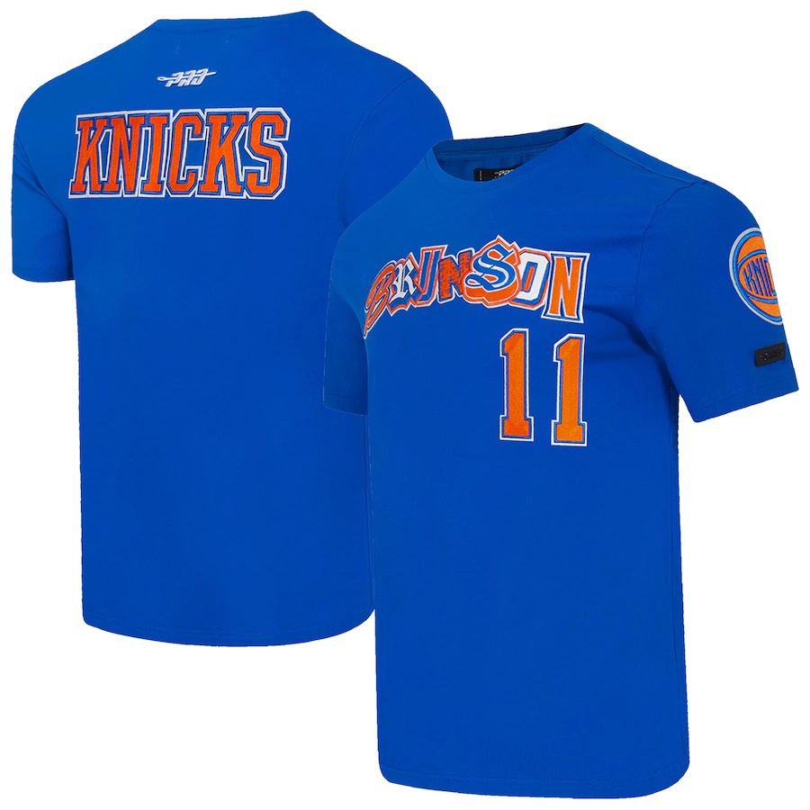 Men's New York Knicks Jalen Brunson Pro Standard Blue City Ransom T-Shirt - Jersey