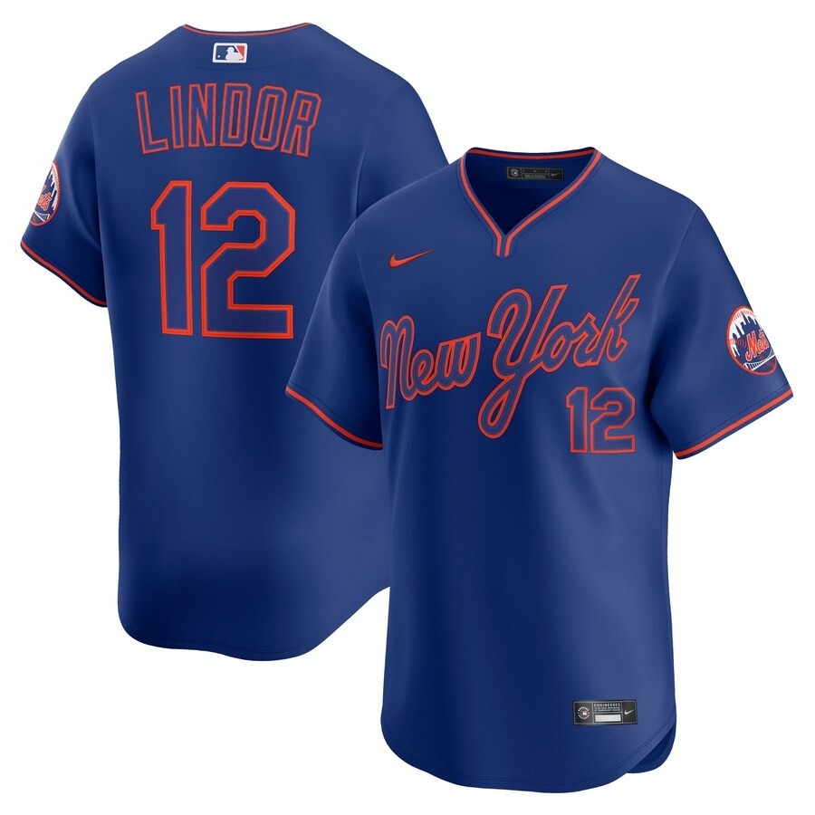 Men's New York Mets Francisco Lindor Nike Royal Alternate Limited Player Jersey - Jersey