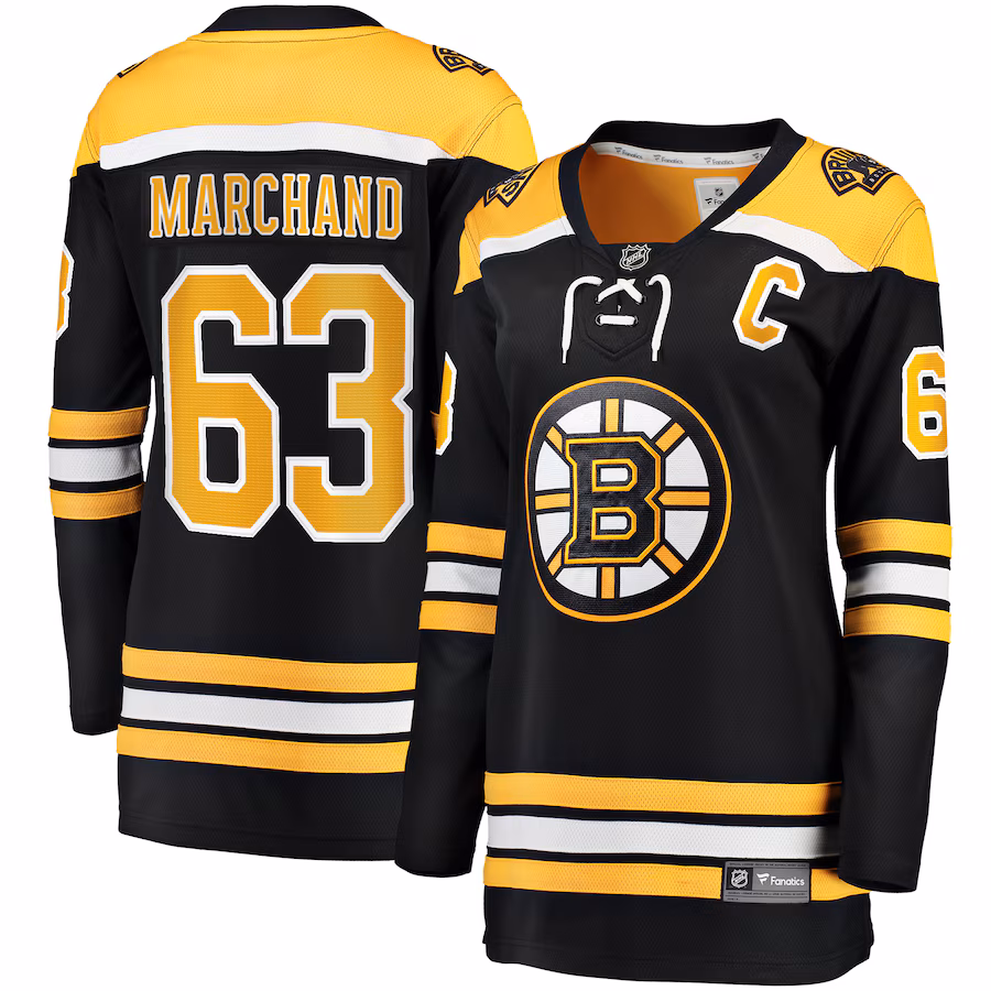 Women's Boston Bruins Brad Marchand Fanatics Black Home Breakaway Jersey - Jersey