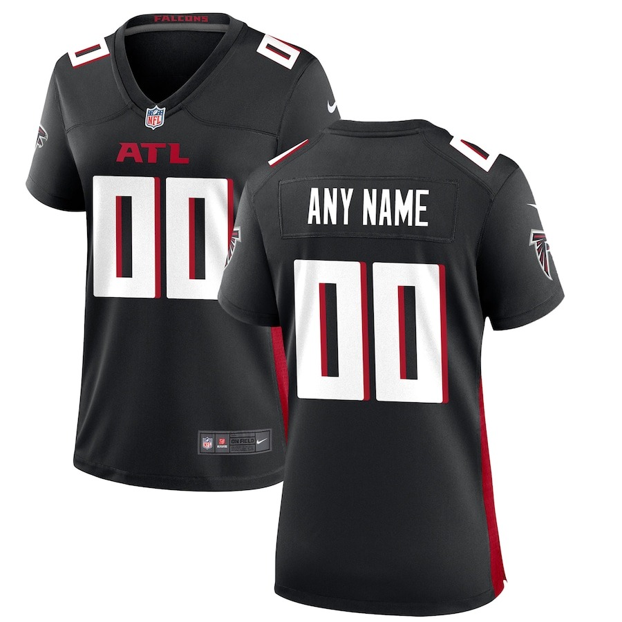 Women's Nike Atlanta Falcons Black Custom Game Jersey - Jersey