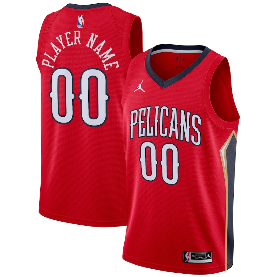 Men's New Orleans Pelicans Jordan Brand Red Swingman Custom Jersey - Statement Edition - Jersey