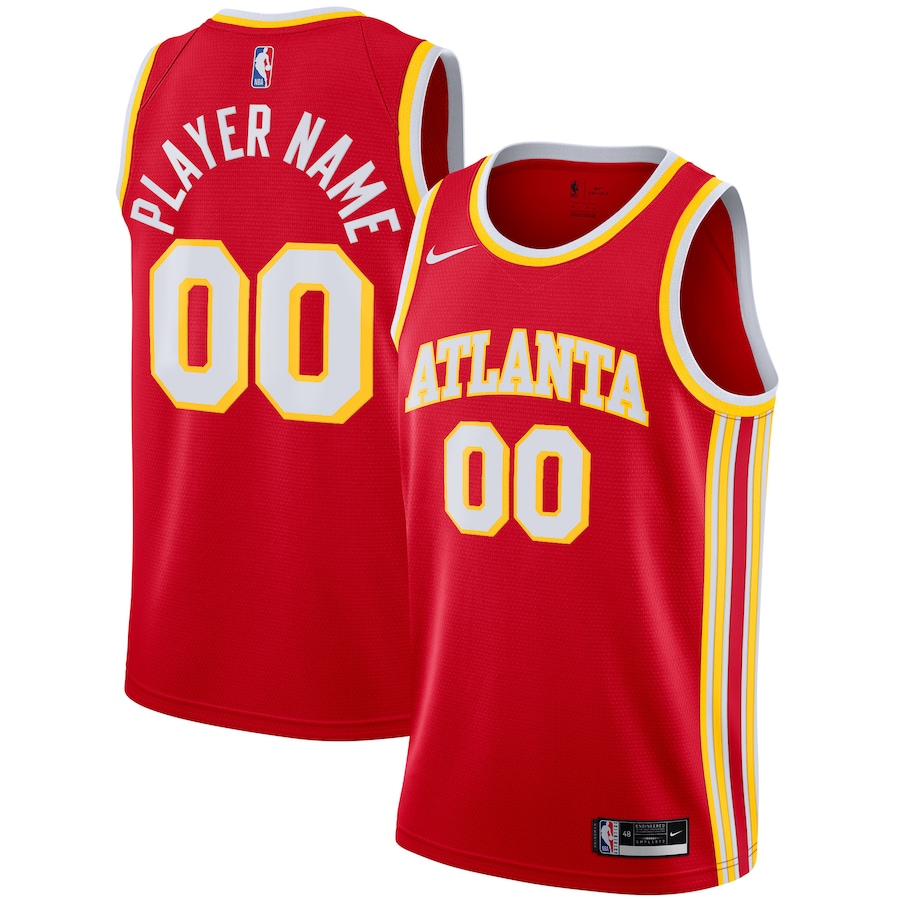 Men's Atlanta Hawks Nike Red 2020/21 Swingman Custom Jersey - Icon Edition - Jersey