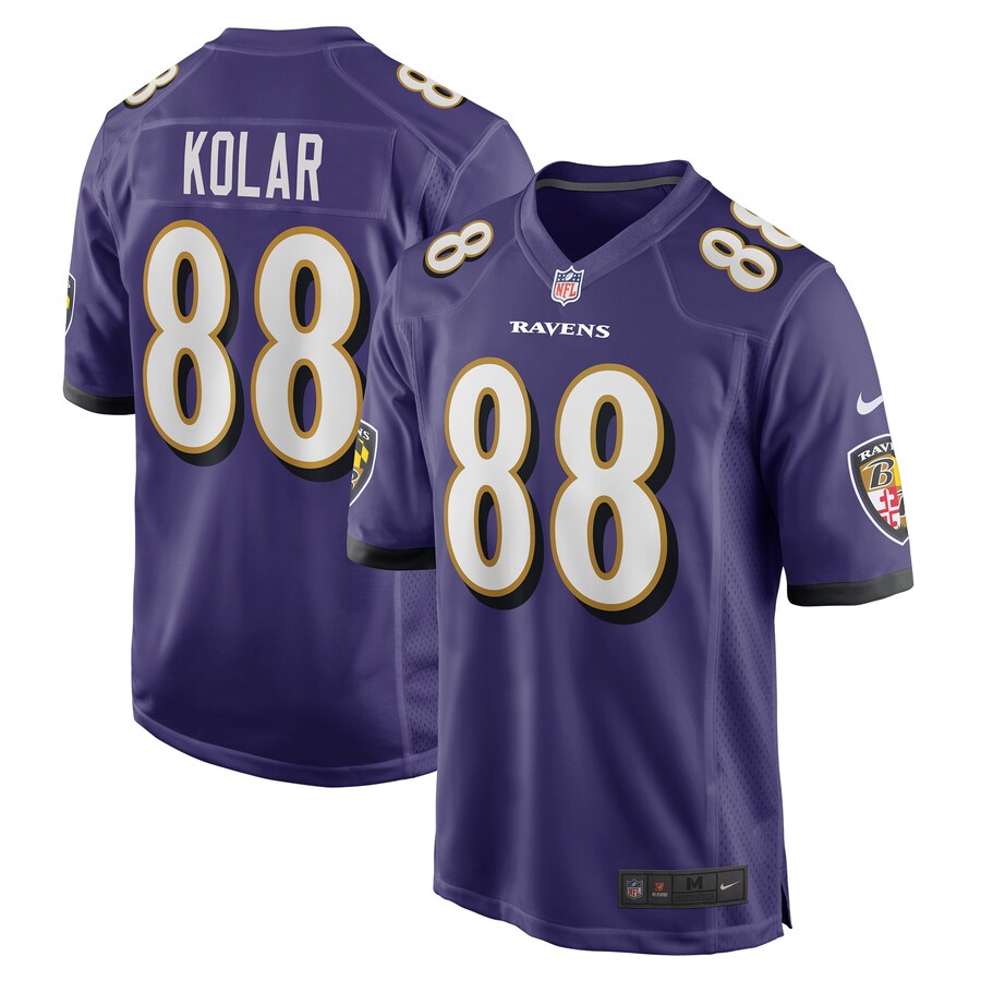 Men's Baltimore Ravens Charlie Kolar Nike Purple Player Game Jersey - Jersey