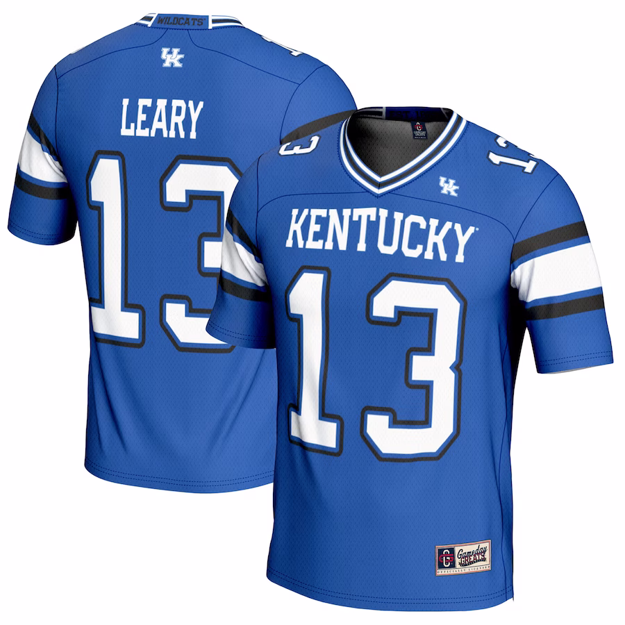Devin Leary Kentucky Wildcats GameDay Greats NIL Player Football Jersey - Royal - Jersey