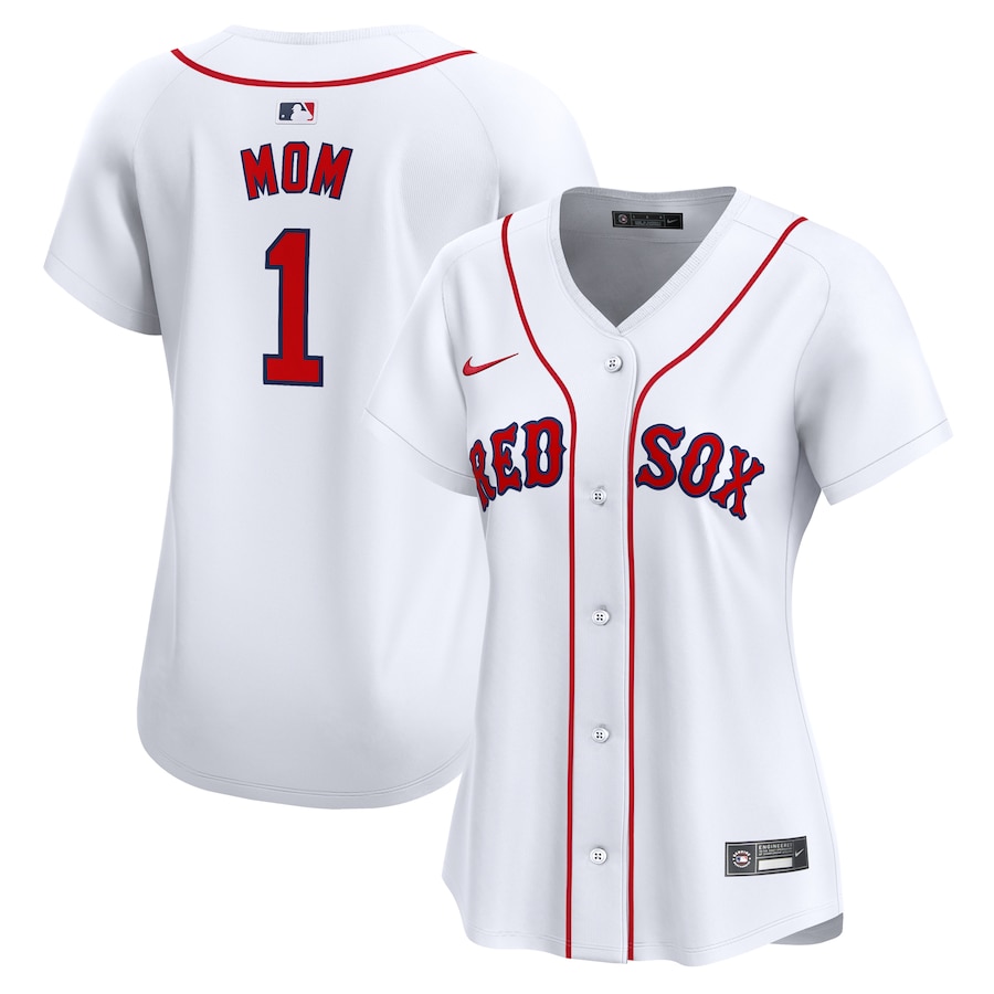 Women's Boston Red Sox Nike White #1 Mom Home Limited Jersey - Jersey