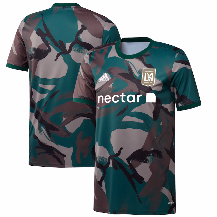 Men's LAFC adidas Camo 2021 Pre-Match Performance Top - Jersey