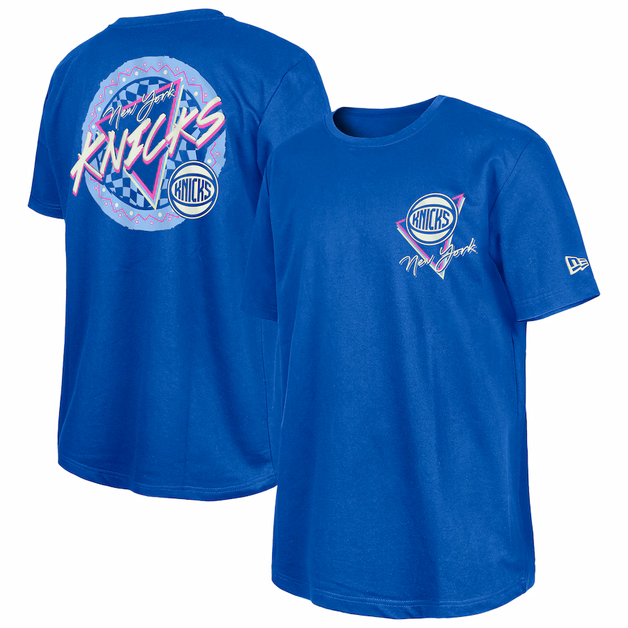 New York Knicks  New Era Blue Glow-in-the-Dark T-Shirt - Jersey
