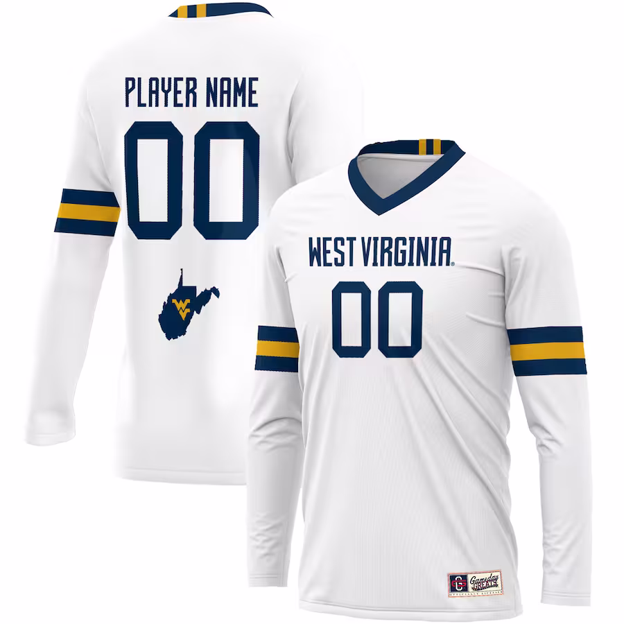 West Virginia Mountaineers GameDay Greats Youth NIL Pick-A-Player Lightweight Volleyball Jersey - White - Jersey