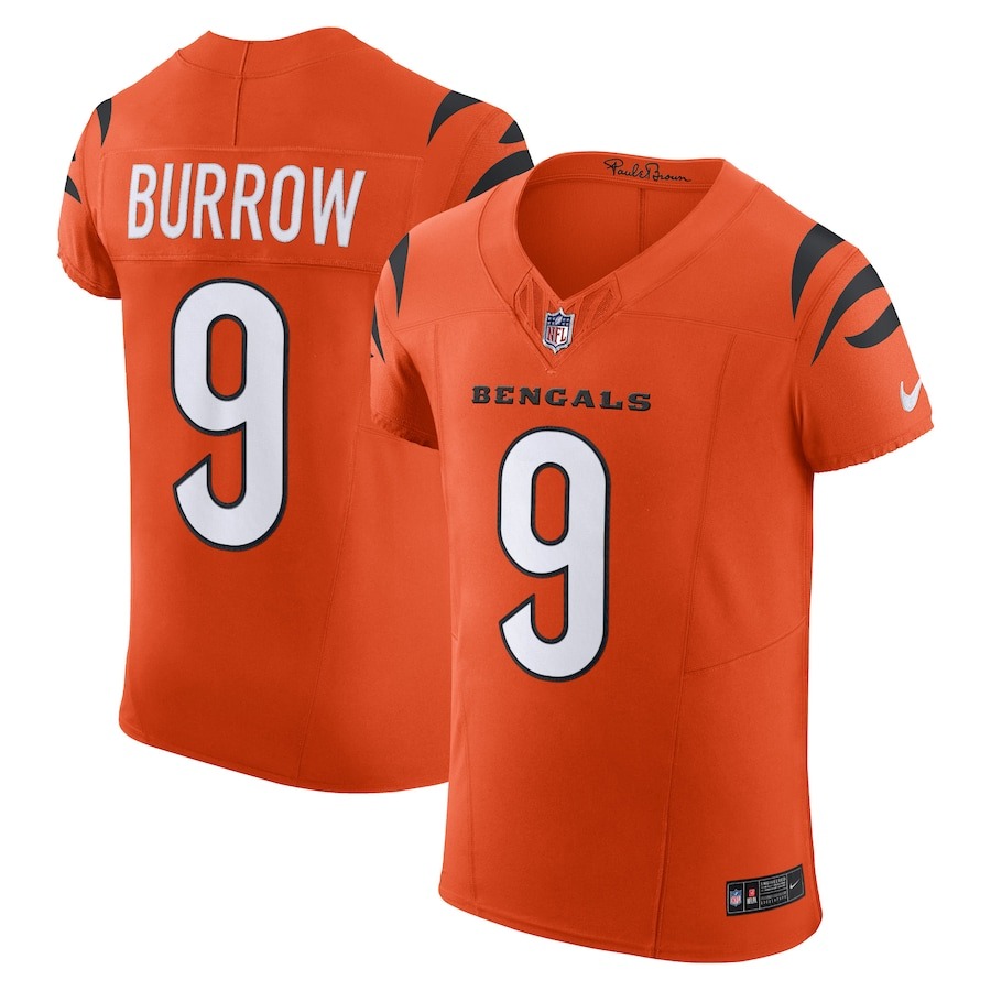Men's Cincinnati Bengals Joe Burrow Nike Orange Vapor F.U.S.E. Elite Jersey - Jersey