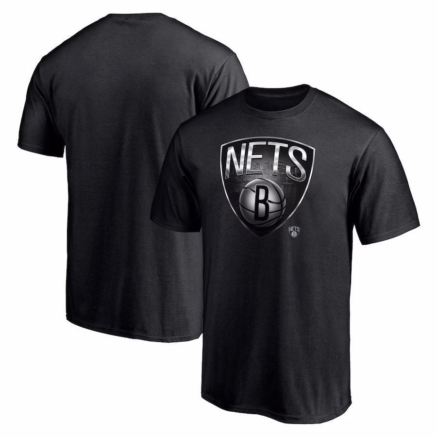 Men's Brooklyn Nets  Black Midnight Mascot T-Shirt - Jersey