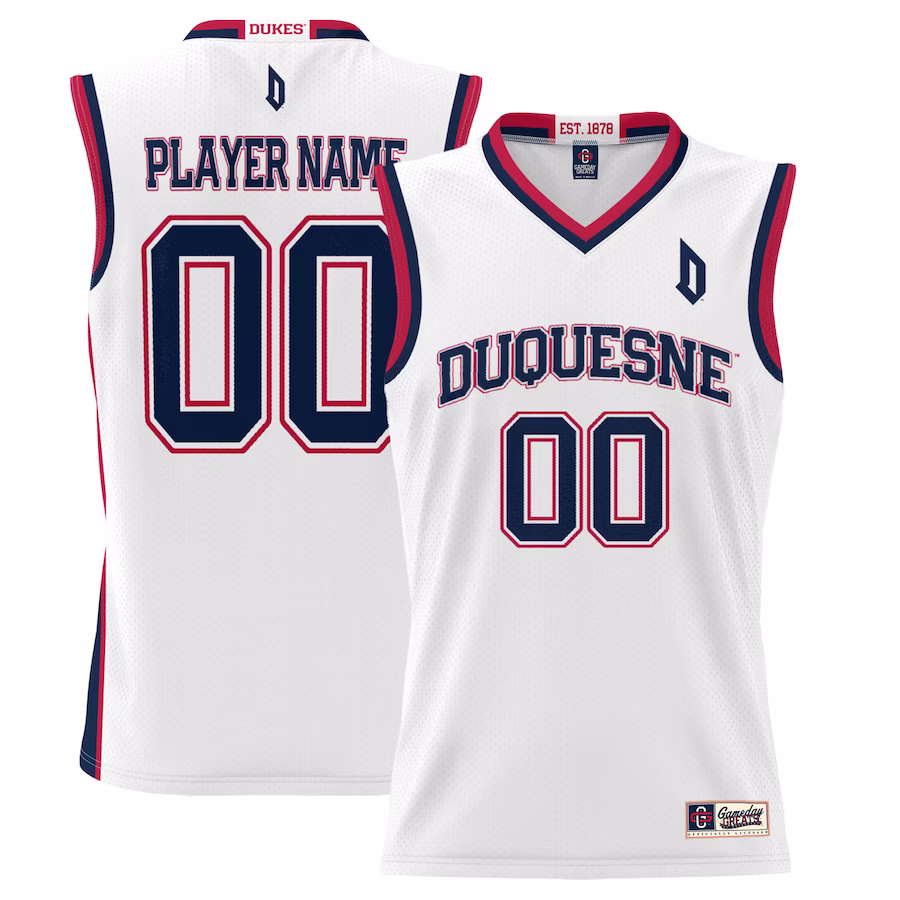 Duquesne Dukes GameDay Greats Youth NIL Pick-A-Player Women's Lightweight Basketball Jersey - White - Jersey