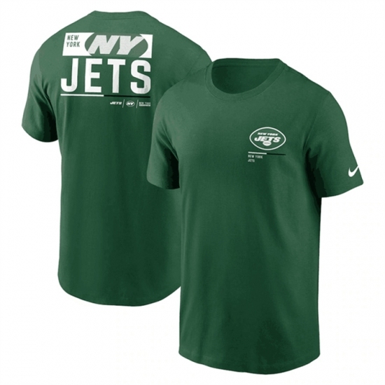 Men's New York Jets Green Team Incline T Shirt - Jersey