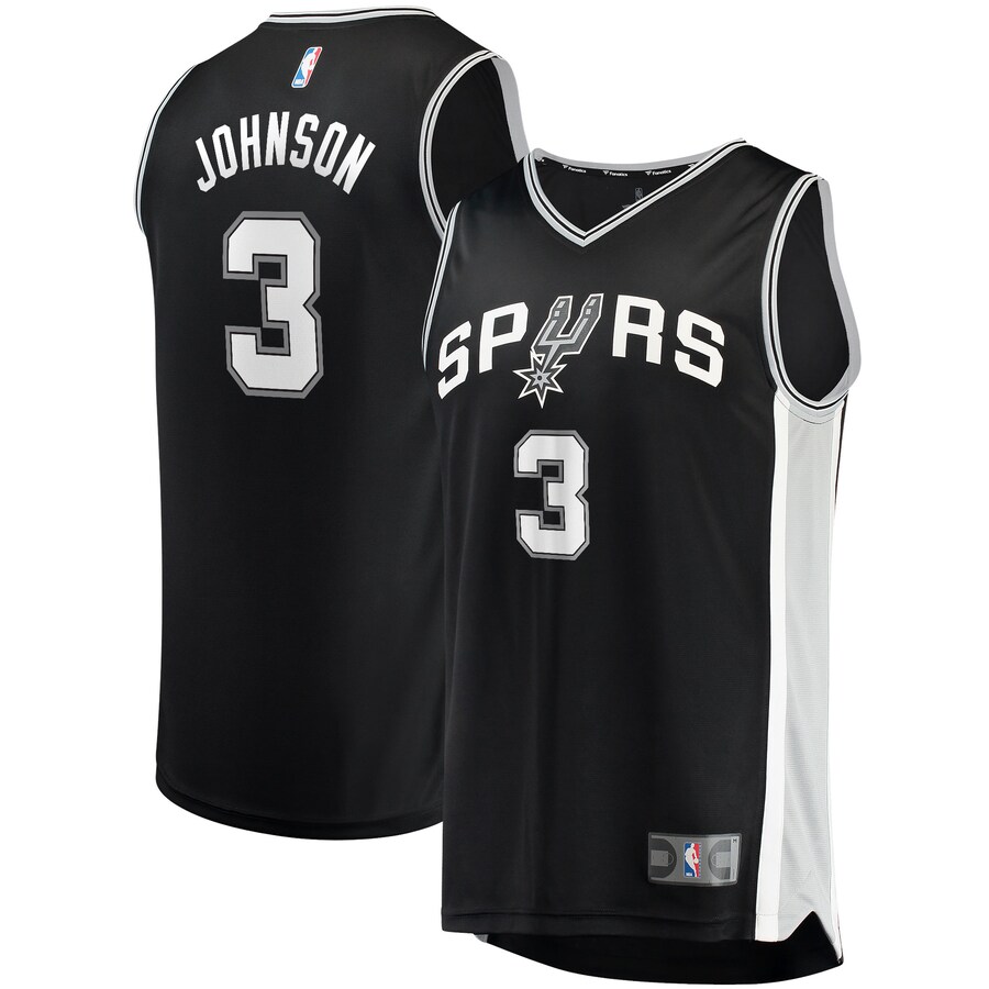 Men's San Antonio Spurs Keldon Johnson Fanatics Black Fast Break Replica Jersey - Icon Edition - Jersey