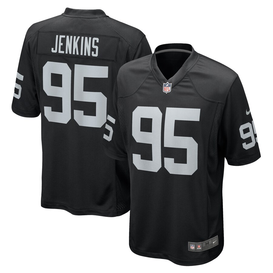 Men's Las Vegas Raiders John Jenkins Nike Black Game Jersey - Jersey