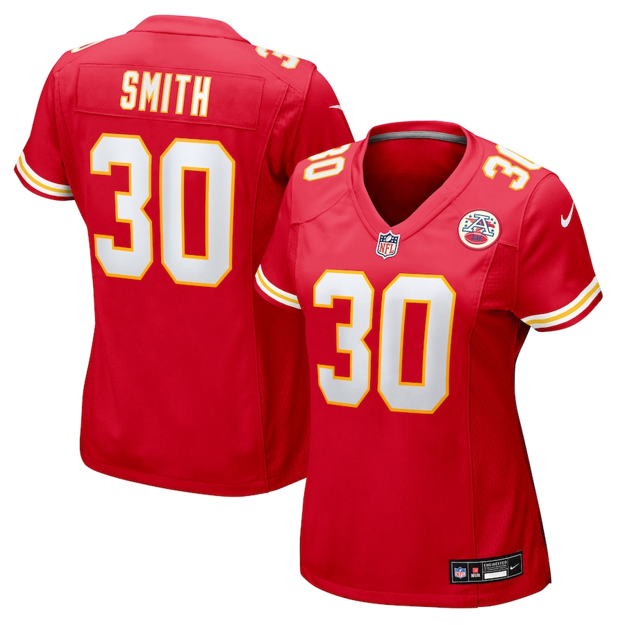 Women's Kansas City Chiefs Brashard Smith Nike Red Team Game Jersey - Jersey