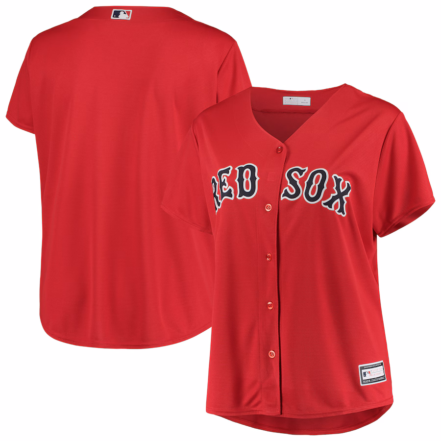 Women's Boston Red Sox Red Plus Size Alternate Replica Team Jersey - Jersey