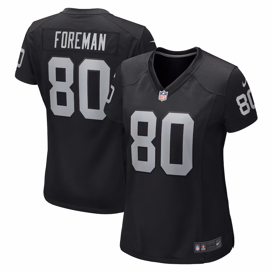 Women's Las Vegas Raiders Jeff Foreman Nike Black Game Jersey - Jersey