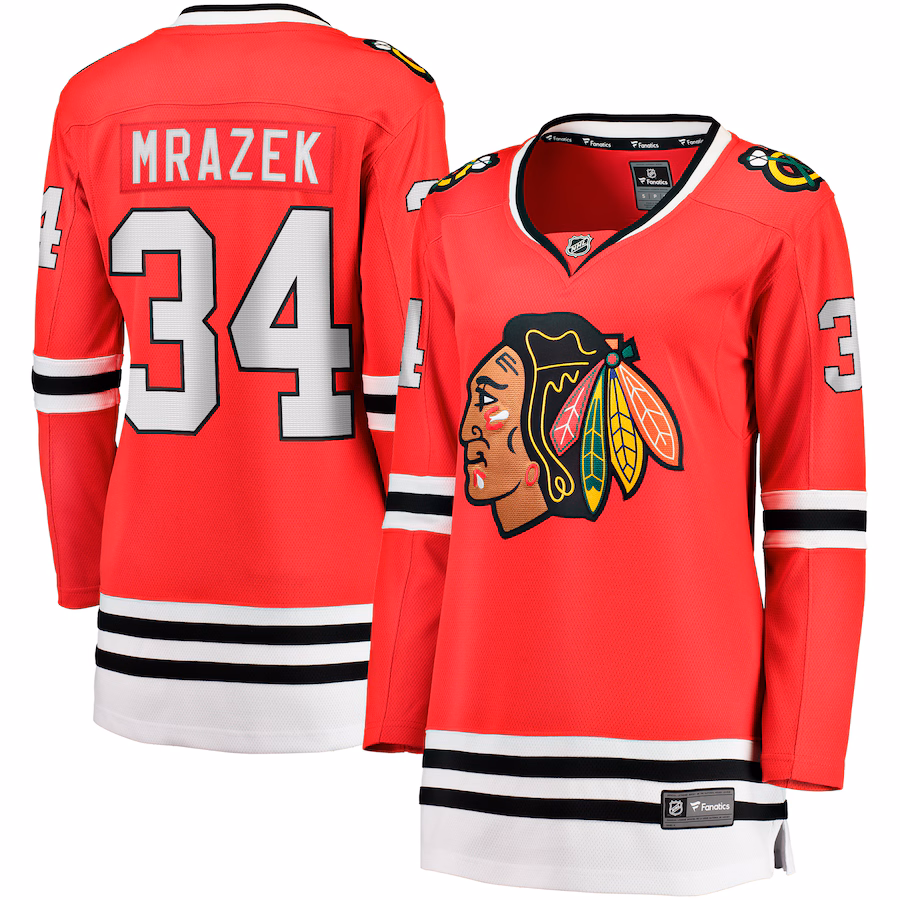 Women's Chicago Blackhawks Petr Mrazek Fanatics Red Home Breakaway Player Jersey - Jersey