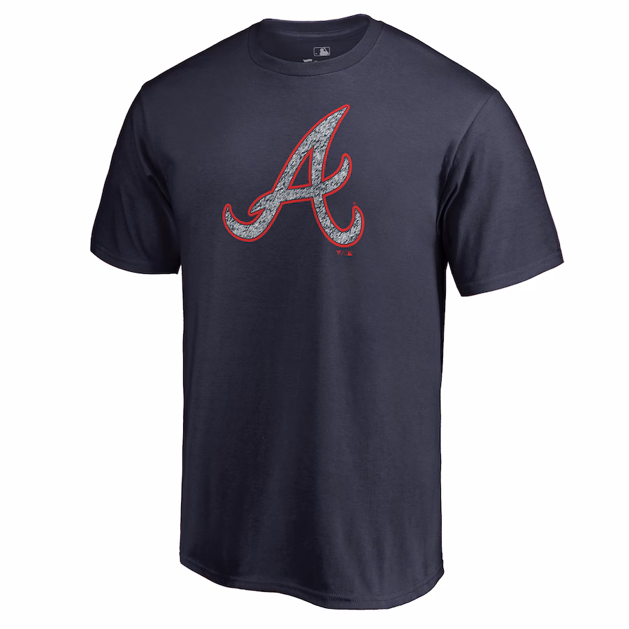 Men's Atlanta Braves Navy Static Logo T-Shirt - Jersey