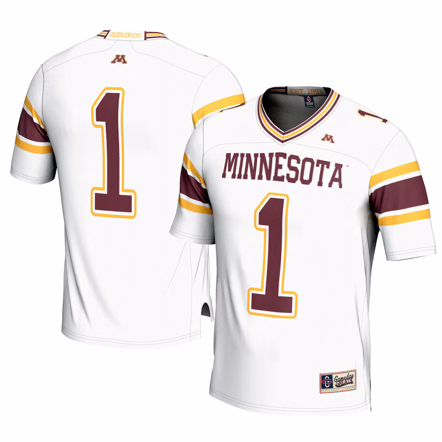 Youth GameDay Greats #1 White Minnesota Golden Gophers Football Jersey - Jersey