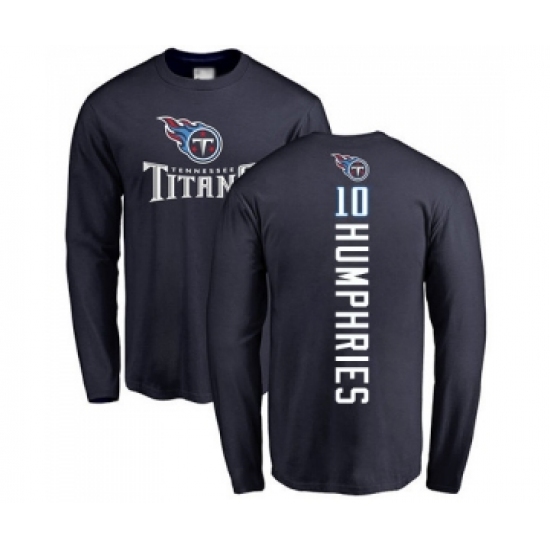 Football Tennessee Titans #10 Adam Humphries Navy Blue Backer Long Sleeve T-Shirt - Jersey