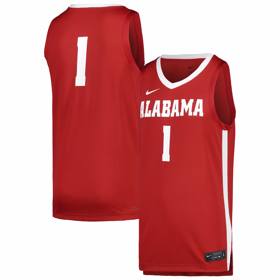 #1 Alabama Crimson Tide Nike Replica Jersey - Crimson - Jersey