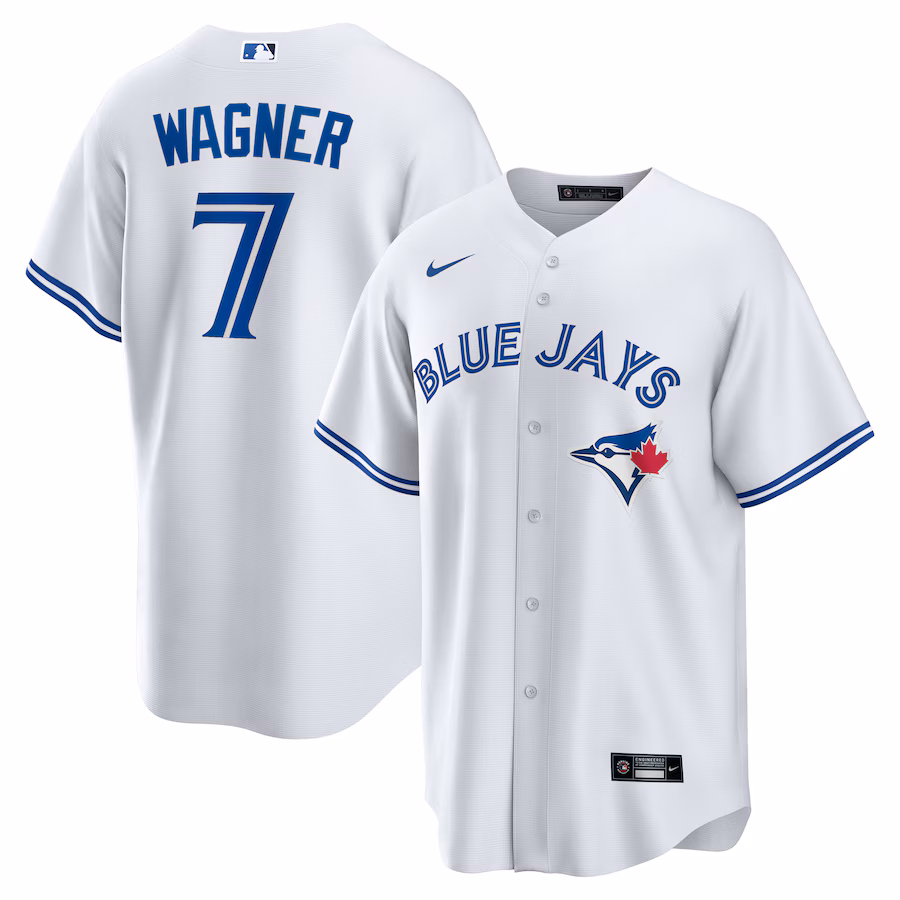 Men's Toronto Blue Jays Will Wagner Nike White Home Replica Jersey - Jersey