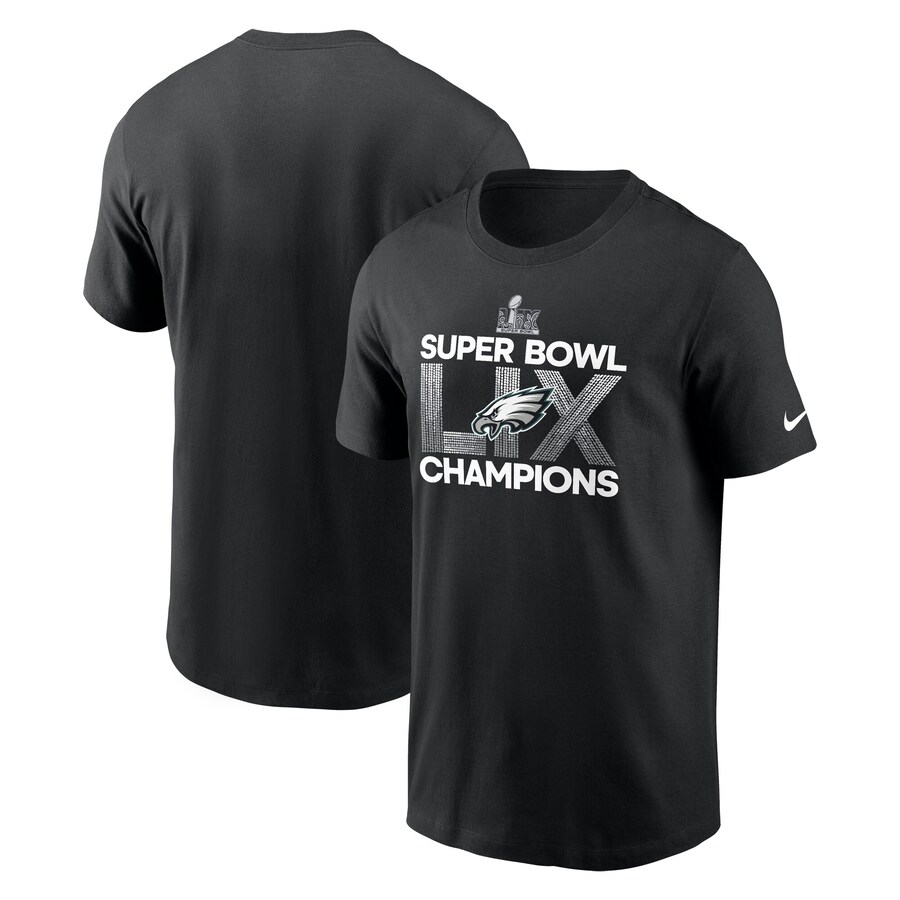 Men's Philadelphia Eagles Nike Black Super Bowl LIX Champions Supplemental T-Shirt - Jersey