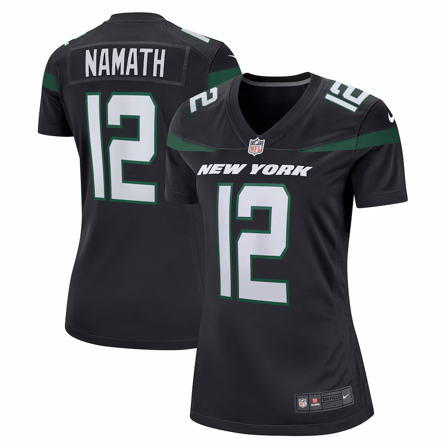Women's New York Jets Joe Namath Nike Black Retired Player Jersey - Jersey