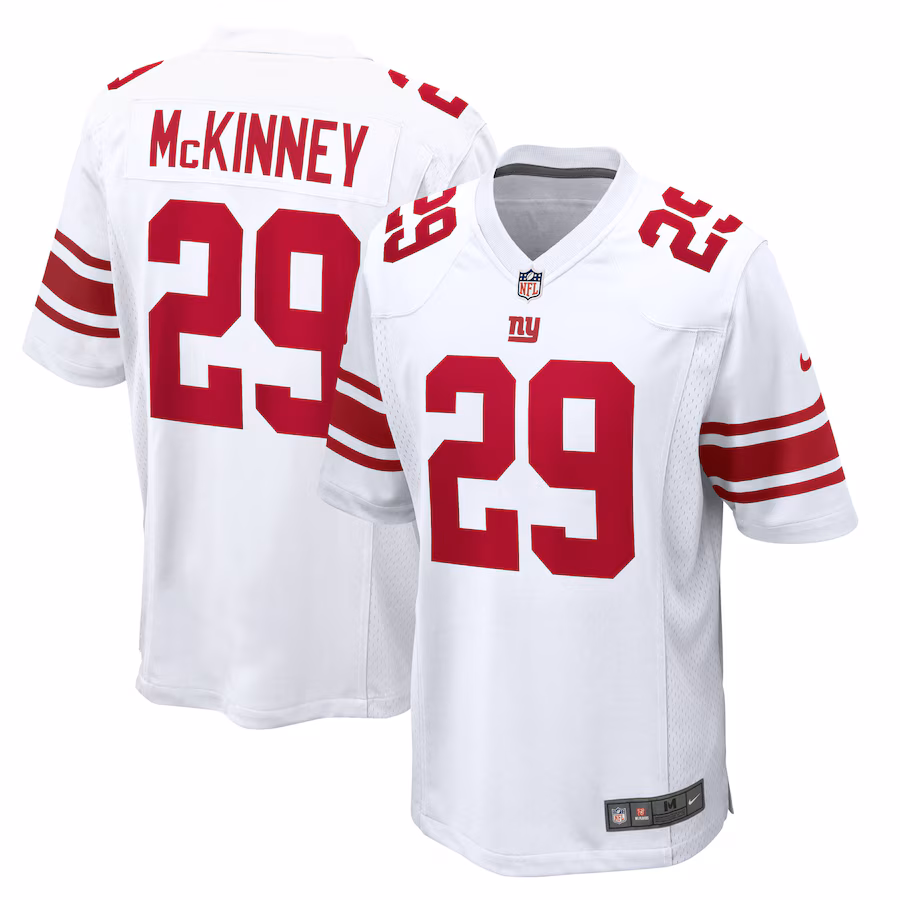 Men's New York Giants Xavier McKinney Nike White Away Game Player Jersey - Jersey