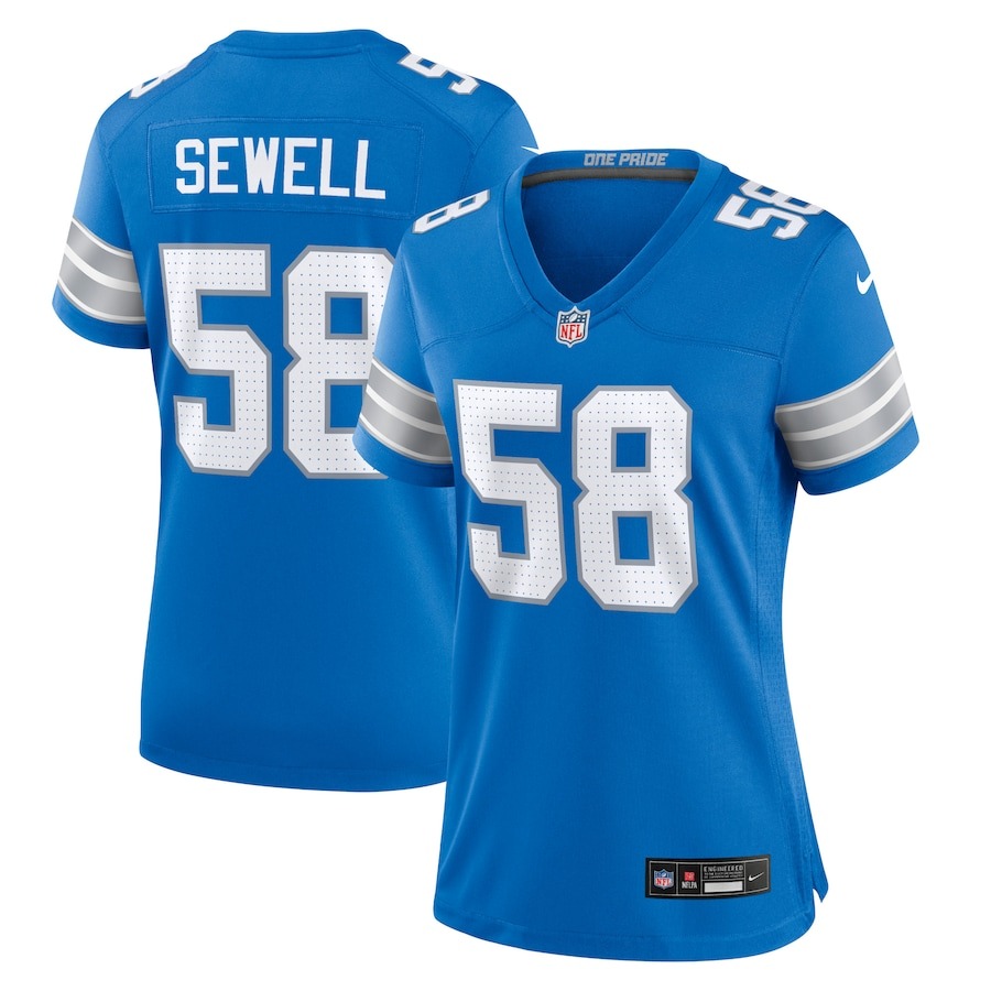 Women's Detroit Lions Penei Sewell Nike Blue Game Jersey - Jersey