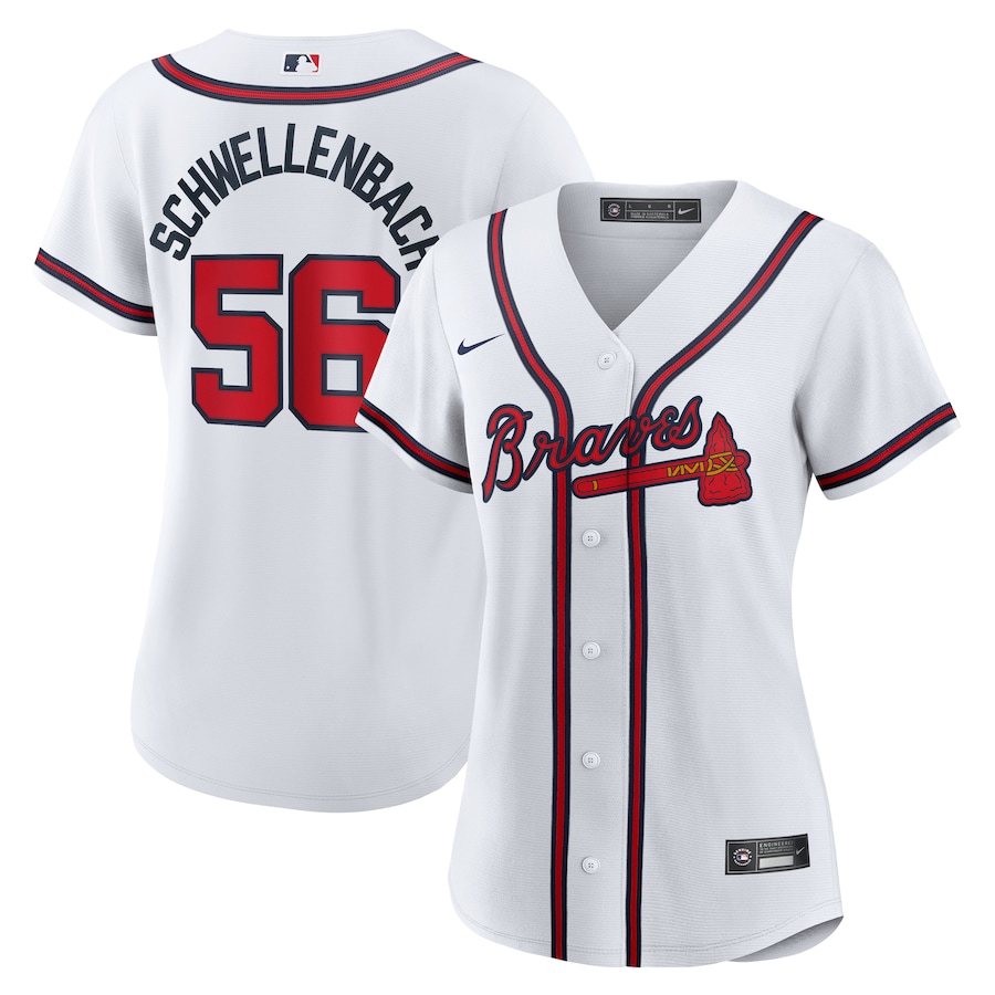 Women's Atlanta Braves Spencer Schwellenbach Nike White Home Replica Jersey - Jersey