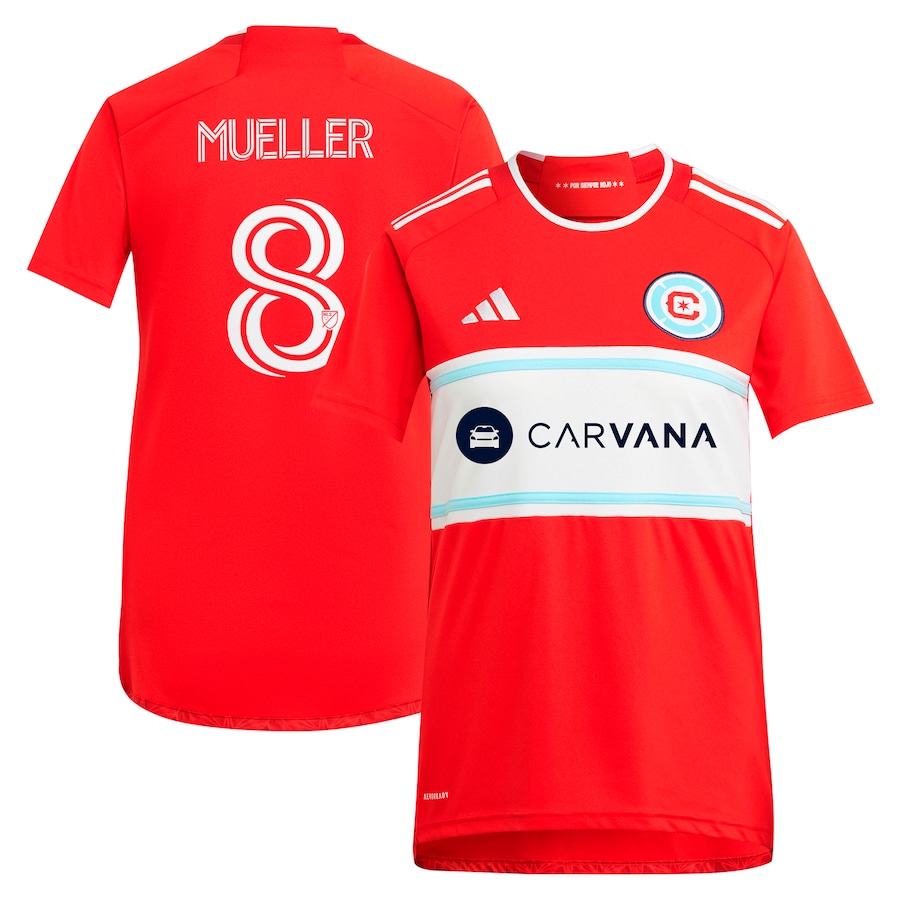 Women's Chicago Fire Chris Mueller adidas Red 2024 Return To Red Replica Player Jersey - Jersey