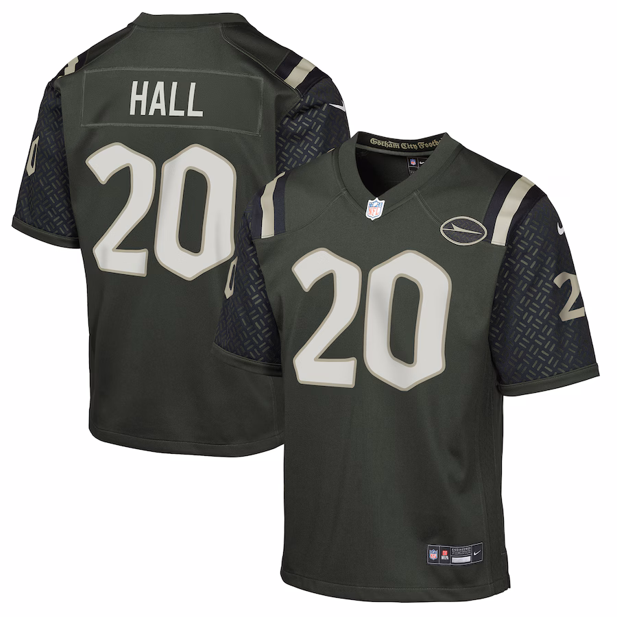 Youth New York Jets Breece Hall Nike Gotham Green 2025 Rivalries Collection Game Jersey - Jersey