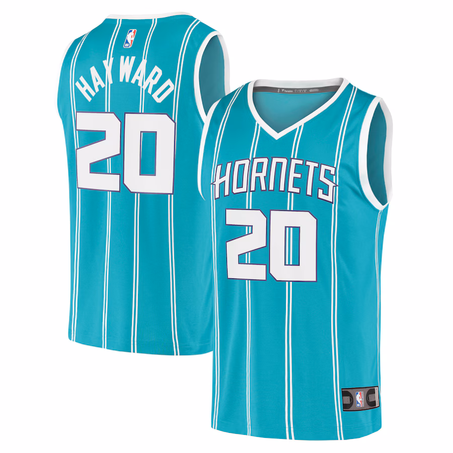 Men's Charlotte Hornets Gordon Hayward Fanatics Teal Fast Break Replica Jersey - Icon Edition - Jersey