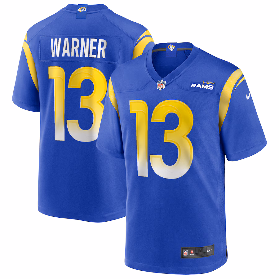 Men's Los Angeles Rams Kurt Warner Nike Royal Game Retired Player Jersey - Jersey