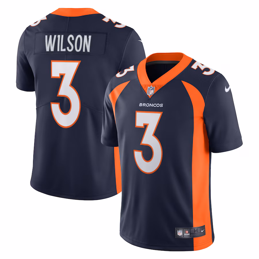 Men's Denver Broncos Russell Wilson Nike Navy Alternate Vapor Limited Jersey - Jersey