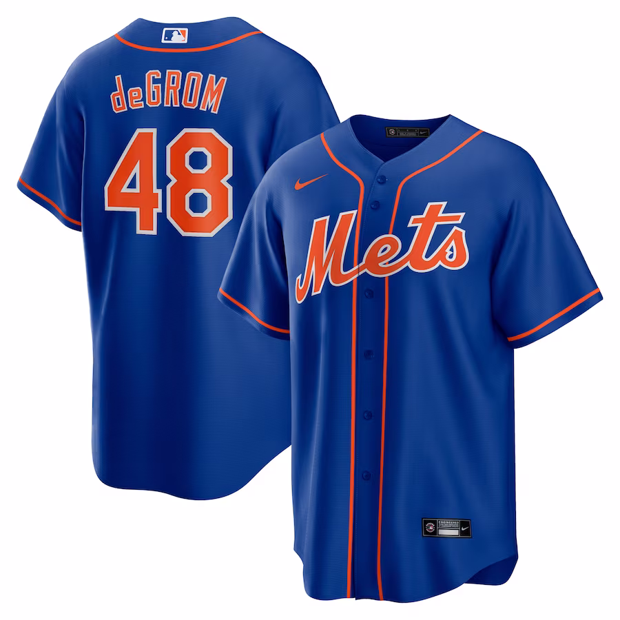 Men's New York Mets Jacob deGrom Nike Royal Alternate Replica Player Name Jersey - Jersey
