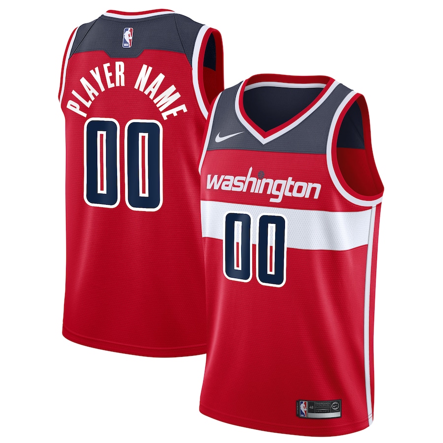 Men's Washington Wizards Nike Red 2020/21 Swingman Custom Jersey - Icon Edition - Jersey