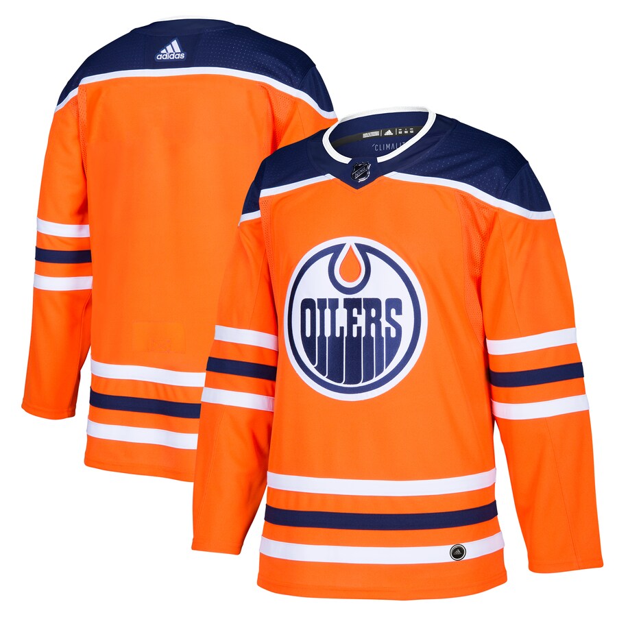 Men's Edmonton Oilers adidas Orange Home Authentic Blank Jersey - Jersey