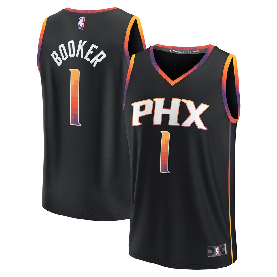 Men's Phoenix Suns Devin Booker Fanatics Black Fast Break Replica Player Jersey - Statement Edition - Jersey