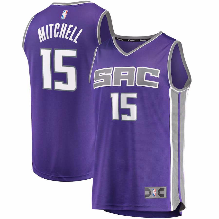 Youth Sacramento Kings Davion Mitchell Fanatics Purple Fast Break Replica Jersey - Icon Edition - Jersey