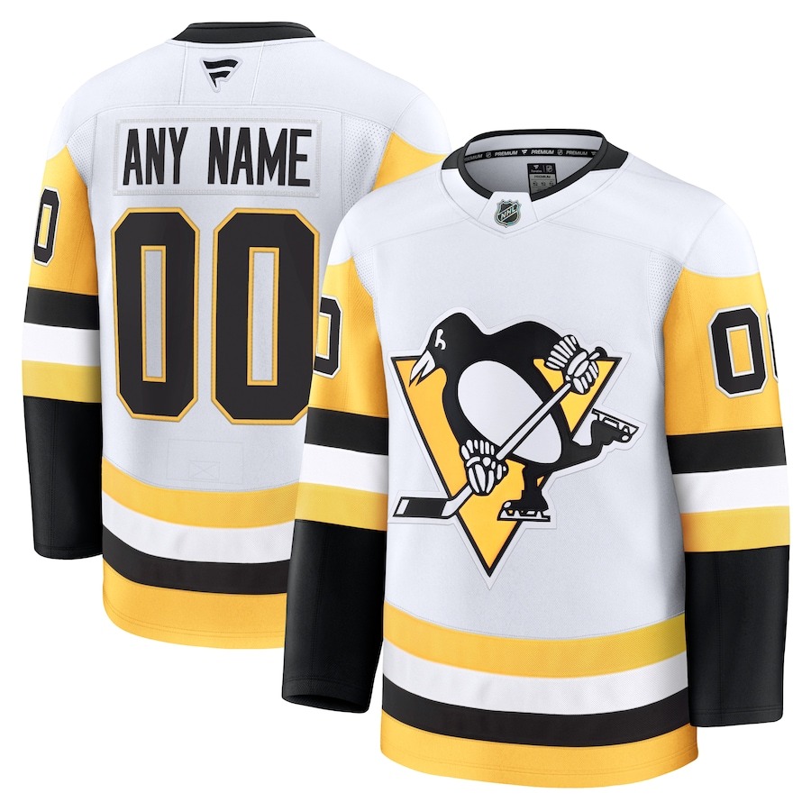 Men's Pittsburgh Penguins Fanatics White Away Premium Custom Jersey - Jersey