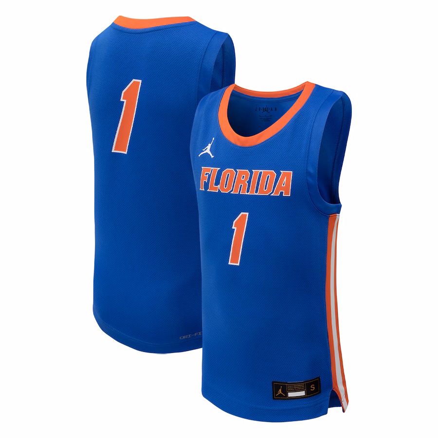 Youth Jordan Brand #1 Royal Florida Gators Team Replica Basketball Jersey - Jersey