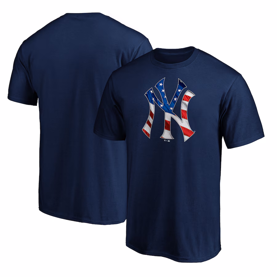 Men's New York Yankees Navy Team Banner Wave T-Shirt - Jersey