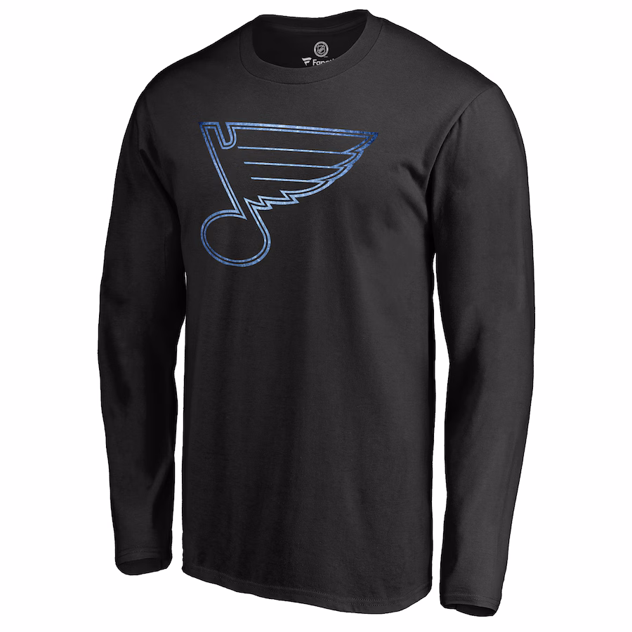 Men's St. Louis Blues Black Pond Hockey Long Sleeve T-Shirt - Jersey