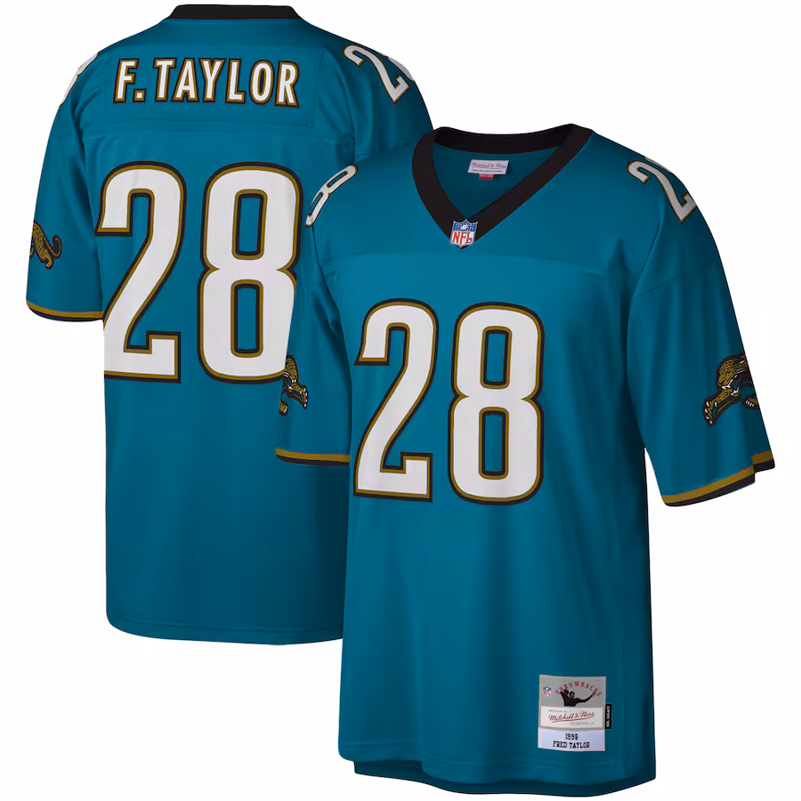 Men's Jacksonville Jaguars Fred Taylor Mitchell & Ness Teal Legacy Replica Jersey - Jersey