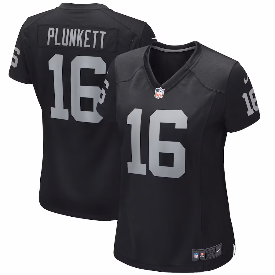 Women's Las Vegas Raiders Jim Plunkett Nike Black Game Retired Player Jersey - Jersey